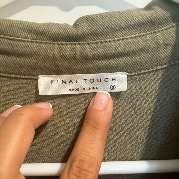 Final Touch Olive Green Romper - size S - Picture 2 of 3